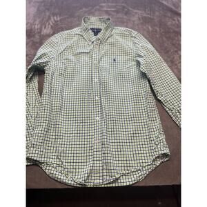 RALPH LAUREN Shirt‎ Mens XL Plaid Classic Fit Button Up Long Sleeve Cotton Green